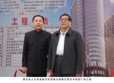 湖北省人大常務(wù)副主任蘇曉云視察云夢玉豐世紀(jì)廣場